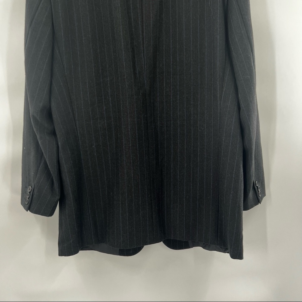 Hugo Boss striped suit jacket blazer size 40R grey with blue stripes - Picture 6 of 10